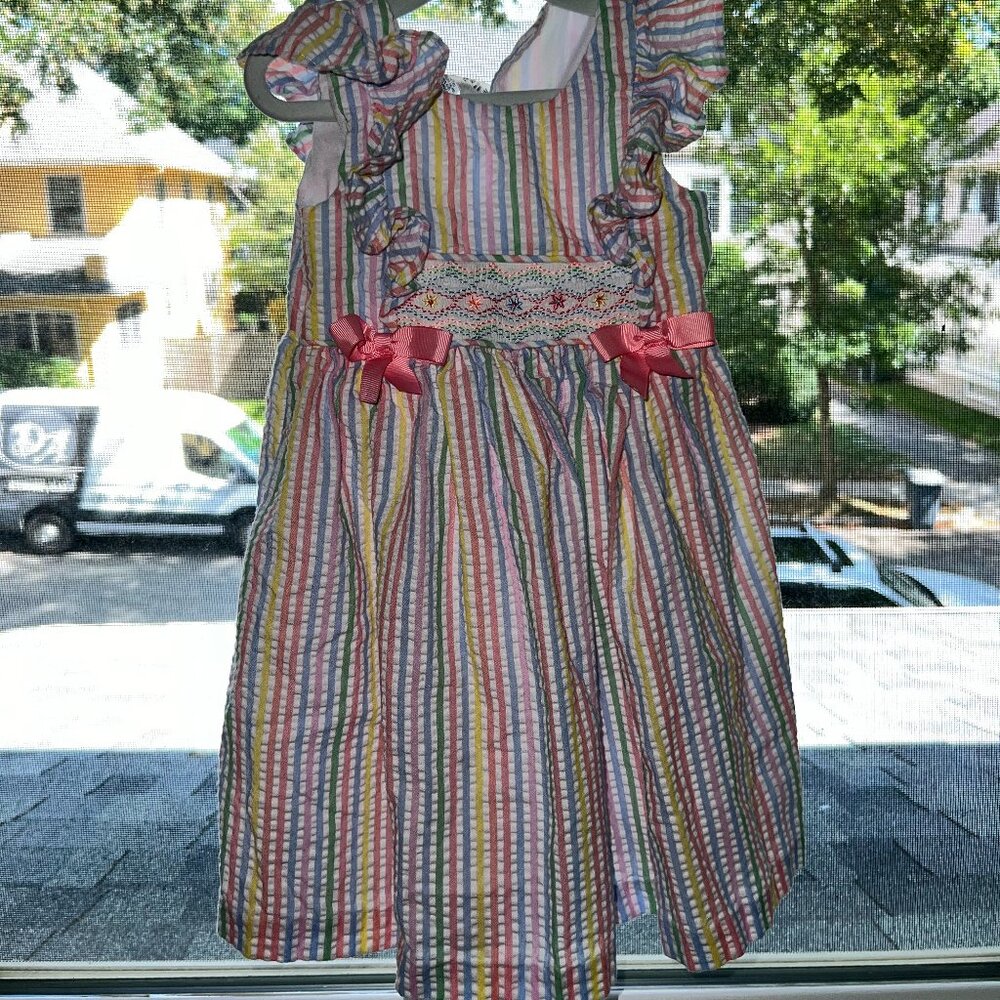 Girls Seersucker Dress